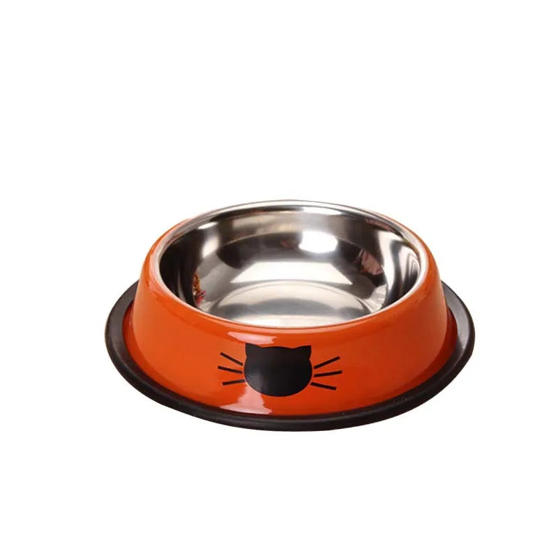 Cat Food Bowl Stainless Steel Kitten Cat Feeder Water Bowl With Non-Slip Rubber Base Small Pet Bowl Cat Accessories Pet Supplies | Sorpresa