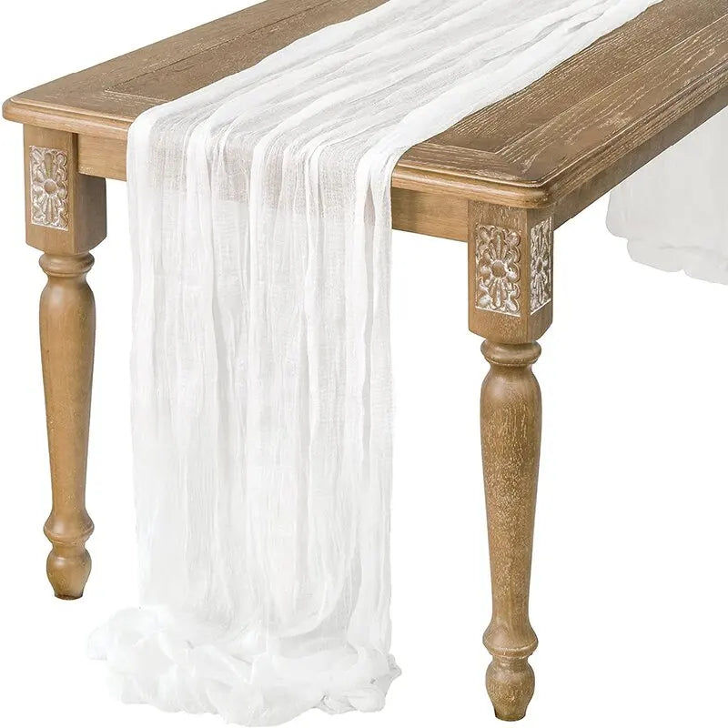 Beige Table Runner Gauze Cheesecloth Rustic Sheer Boho Wedding Decoration Tablecloth Baby Shower Christmas Birthday Party Decors | Sorpresa