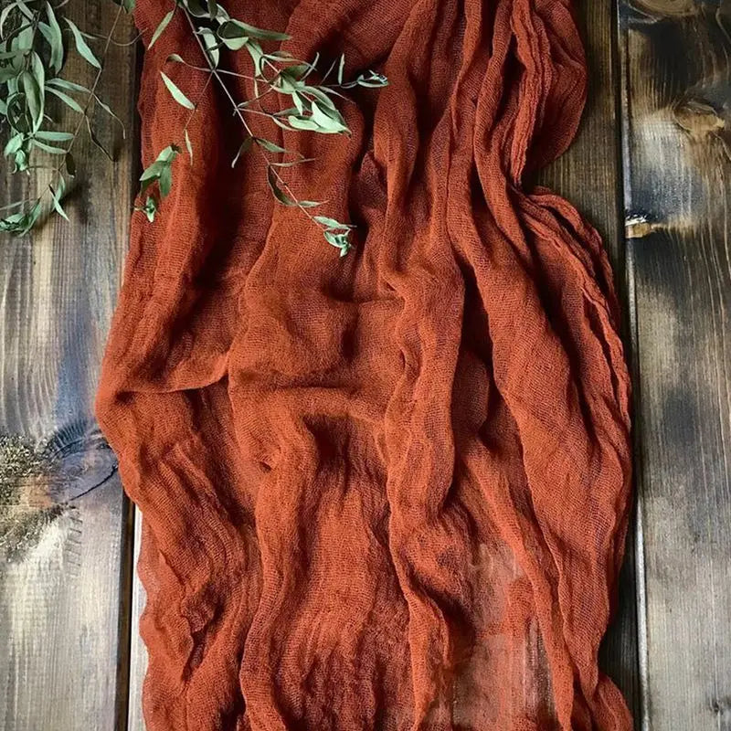 Semi-Sheer Gauze Table Runner Sage Cheesecloth Table Setting Dining Vintage Wedding Decoration Banquets Arches Retro Boho Decor | Sorpresa