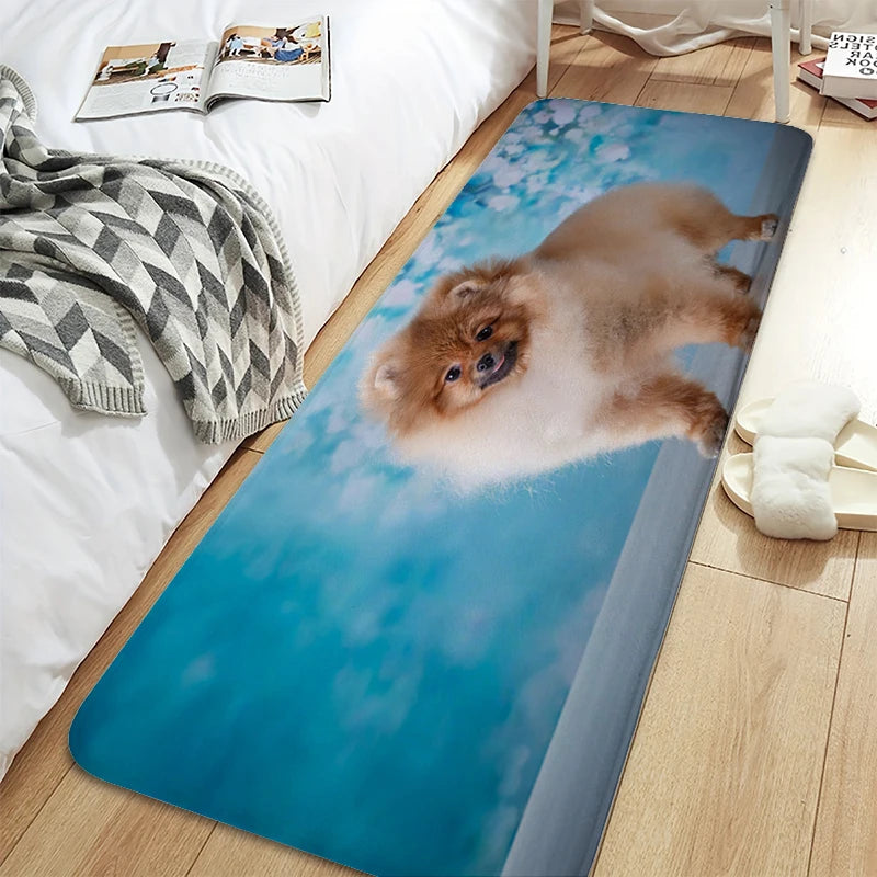 Bath Rug A-Pomeranians Aesthetic Kitchen Mat Carpet Living Room Carpets Room Decorating Items House Entrance Mat Non Slip Carpet | Sorpresa
