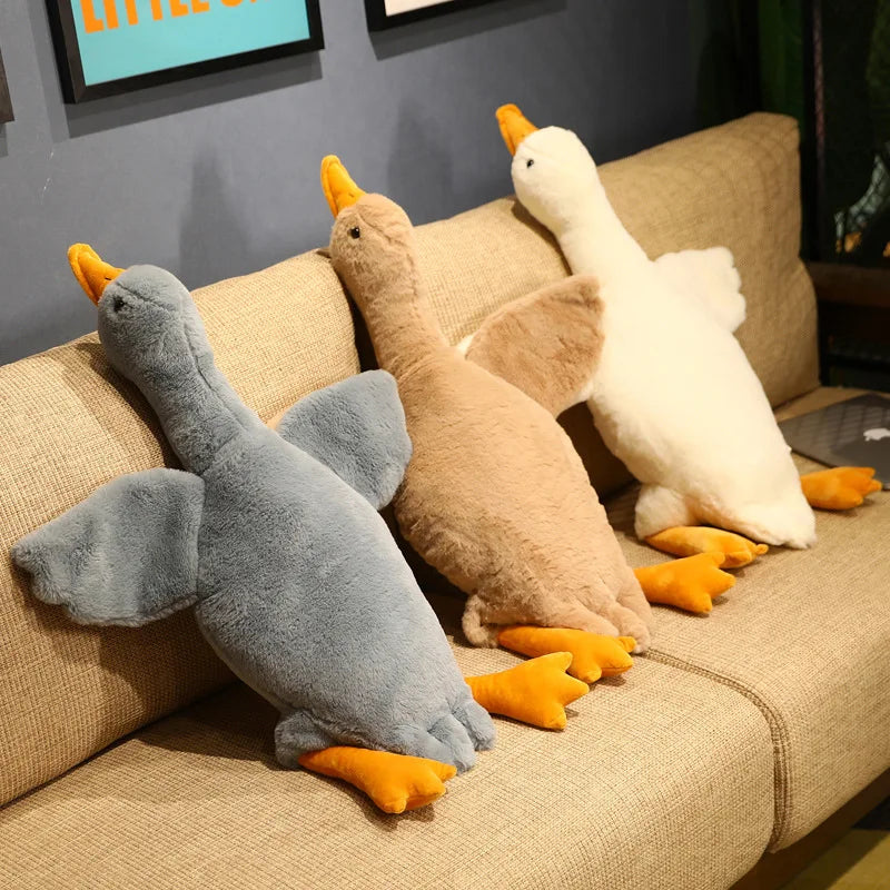 130CM Giant White Duck Plushie Toys Soft Stuffed Big Wings Goose Doll Lovely Animal Pillow For Children Girls Birthday Gifts | Sorpresa