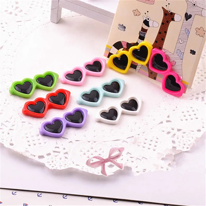 New Pet Lovely Heart Sunglasses Hairpins Pet Dog Bows Hair Clips for Puppy Dogs Cat Yorkie Teddy Pet Hair Decor Pet Supplies 1pc | Sorpresa