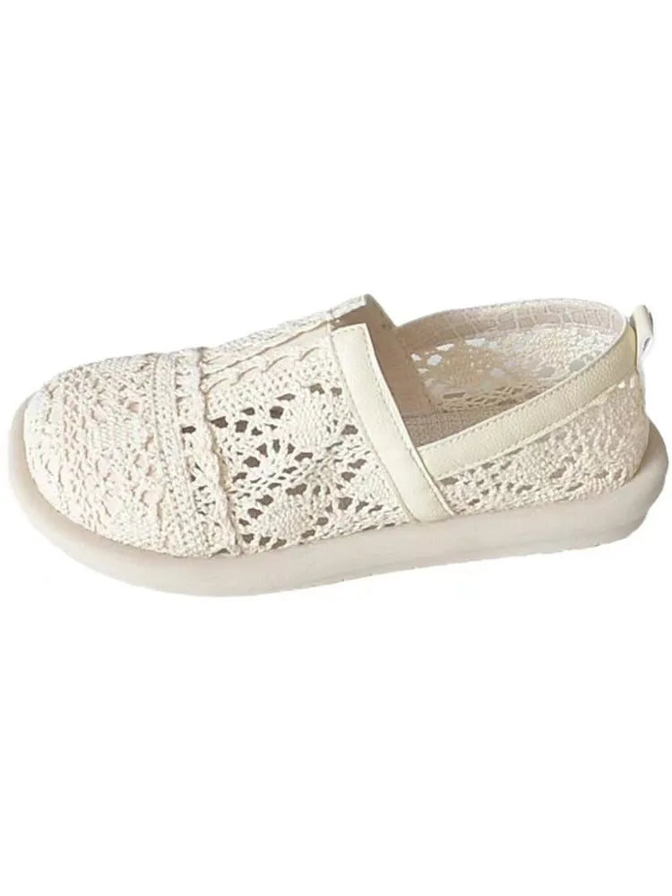 Baotou Women's Shoes 2023 Summer New Hollow Breathable Mesh Shoes Literary Retro Flat Shoes Women's Sandals | Sorpresa
