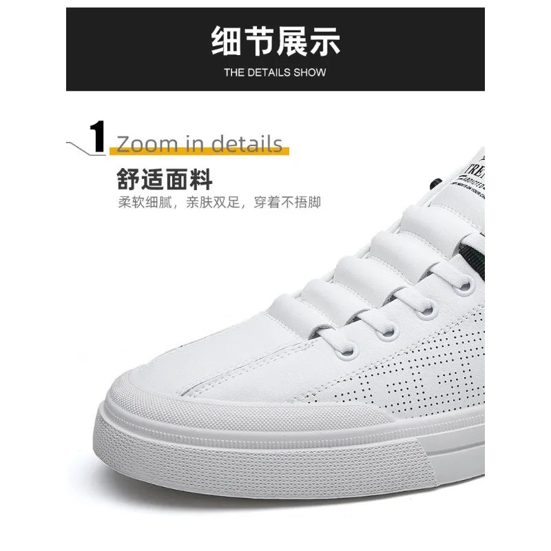 Brand Men's Sneakers Leather Casual Shoes for Men Designer Trend Sports Shoes Soles Men's Running Slip on Flats Vulcanized Shoes | Sorpresa