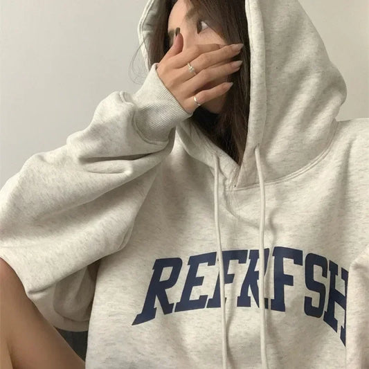 Hooded Sweatshirt Women Oversized Hoodie Harajuku Korean Fashion Long Sleeve Pullovers Loose Casual Hoodies Winter Y2k Clothes | Sorpresa