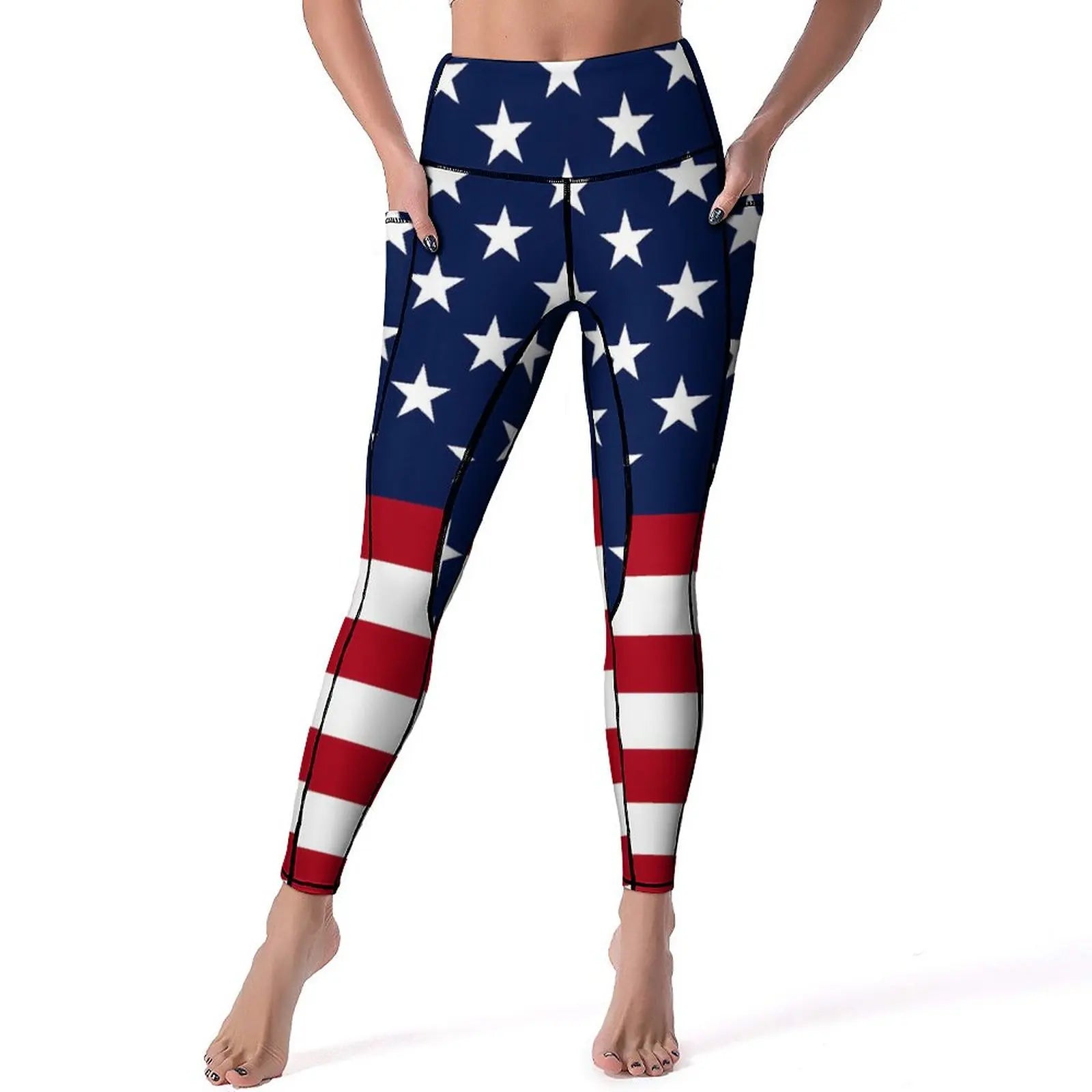 USA Flag Yoga Pants American Stars and Stripes Leggings Sexy Push Up Fashion Yoga Sport Legging Stretchy Design Work Out Leggins | Sorpresa