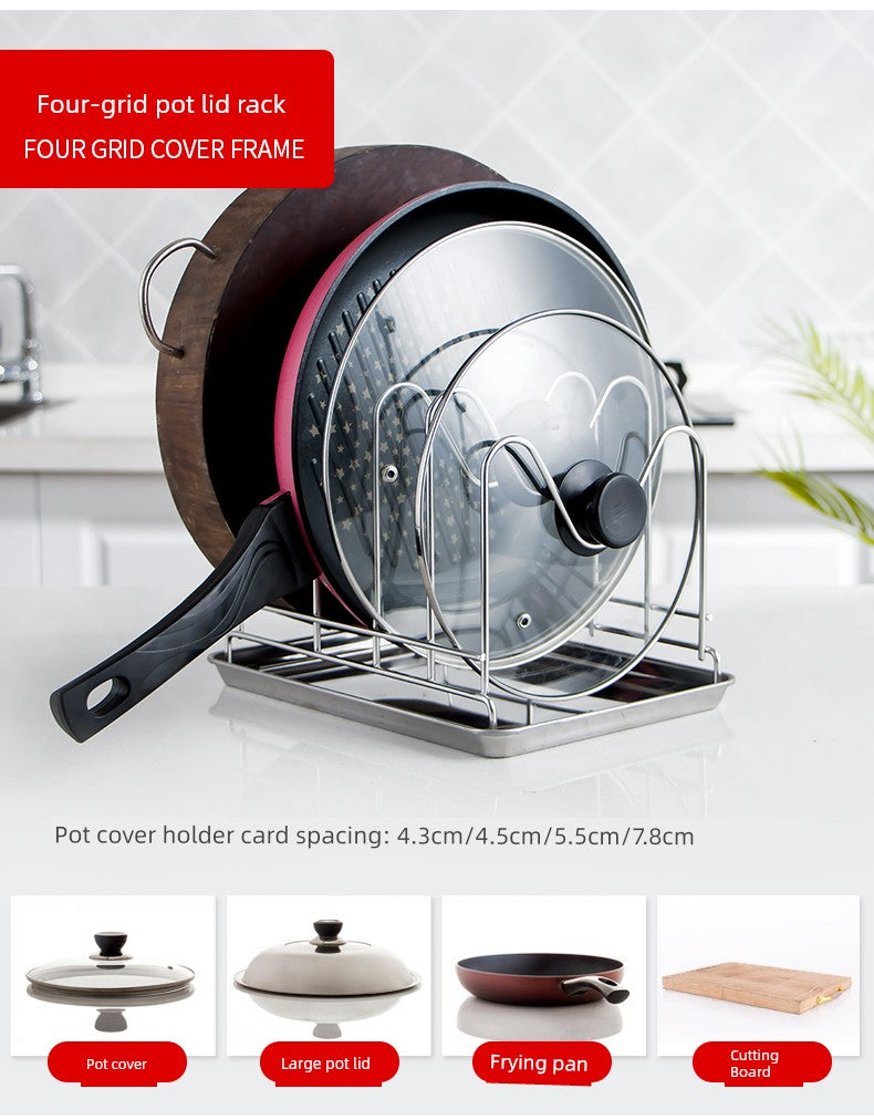 Table Top For Home Stainless Steel Chopping Board Storage Rack Pot Lid