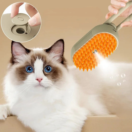 Pet Steam Brush Cat Dog Cleaning Steamy Spray Massage Beauty Comb 3 In 1 Hair Removal Grooming Supplies Pets Accessories | Sorpresa