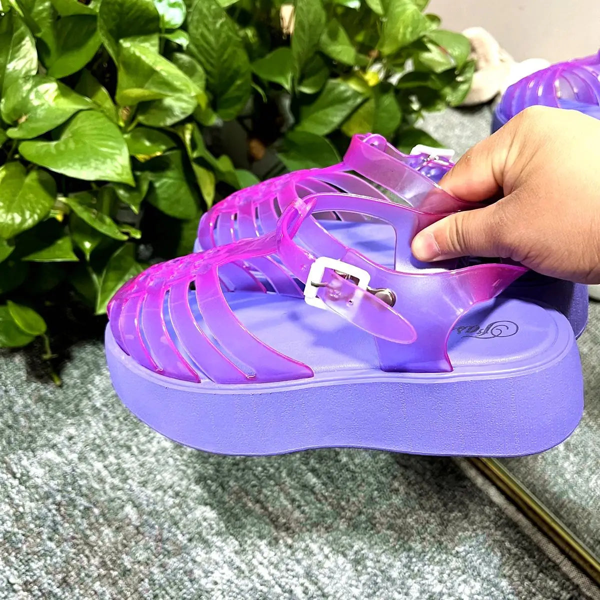 Toe Closed Summer Beach Sandals Shoes Women Fashion Jelly Sandals Rome Shoes Soft Pvc Material Women Summer Rome Sandals | Sorpresa