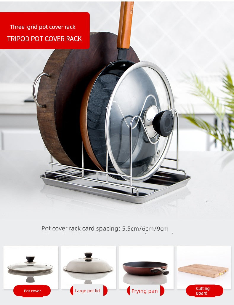 Table Top For Home Stainless Steel Chopping Board Storage Rack Pot Lid