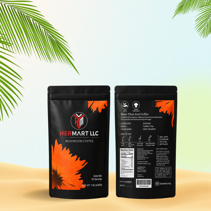 Premium Mushroom Coffee | 6 Functional Mushrooms | Natural Energy & Focus